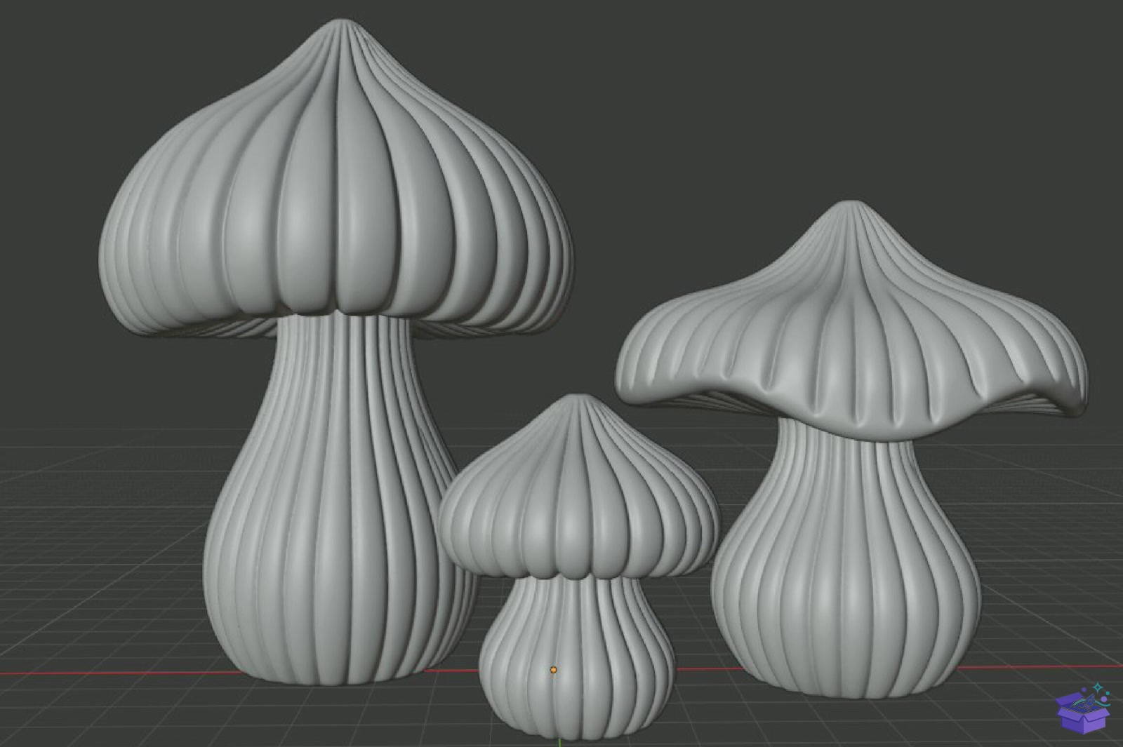 Mushroom Decor STL 3D Baskı - 3D Baskı ve Model Dosyası (STL, OBJ, 3MF) - detaylı önizleme 5