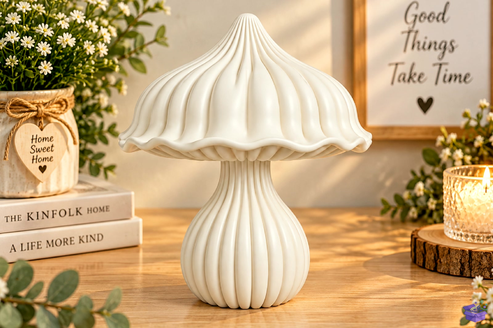 Mushroom Table Lamba Aydınlatma STL 3D Baskı - 3D Baskı ve Model Dosyası (STL, OBJ, 3MF)