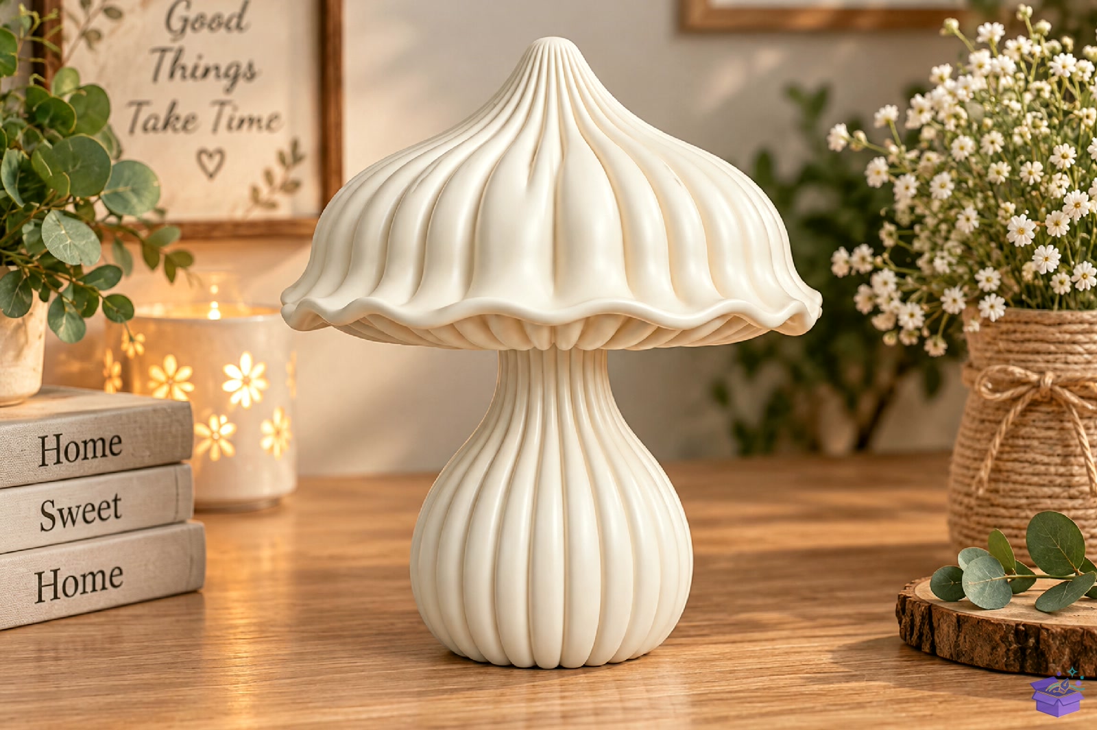 Mushroom Table Lamba Aydınlatma STL 3D Baskı - 3D Baskı ve Model Dosyası (STL, OBJ, 3MF) - detaylı önizleme 3