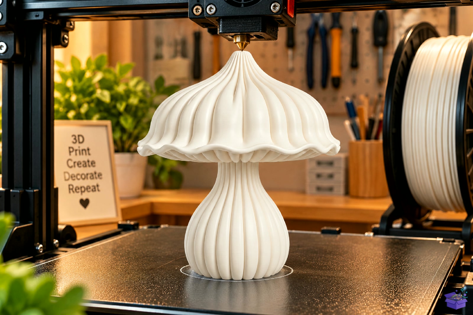 Mushroom Table Lamba Aydınlatma STL 3D Baskı - 3D Baskı ve Model Dosyası (STL, OBJ, 3MF) - detaylı önizleme 4