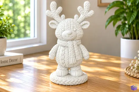 Cute Ren Geyiği Yılbaşı Figurine STL 3D - 3D Baskı ve Model Dosyası (STL, OBJ, 3MF) - 3D Baskı  İndir (STL, OBJ, 3MF)