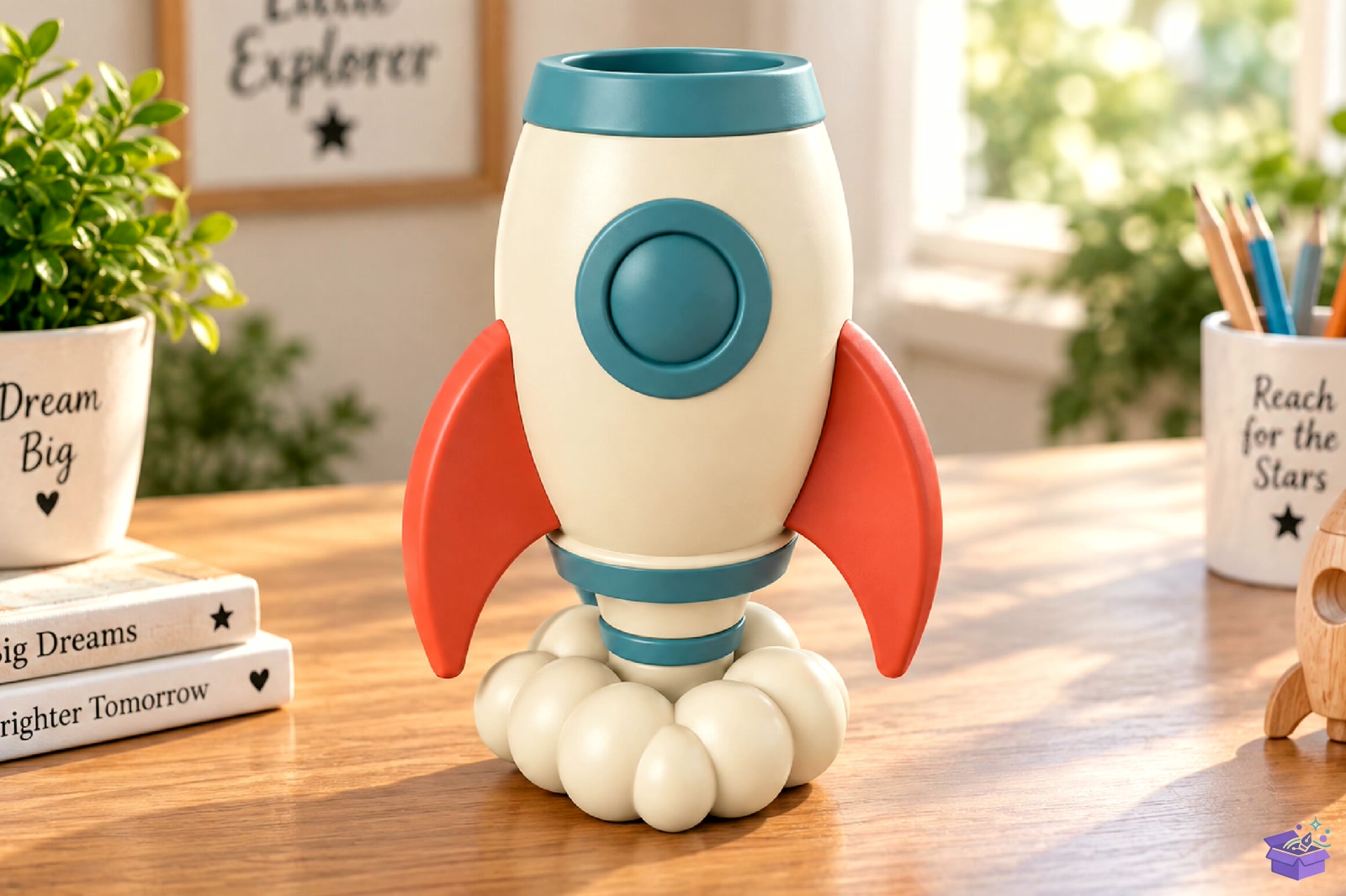 Rocket Masaüstü Kalemlik STL 3D Baskı - 3D Baskı ve Model Dosyası (STL, OBJ, 3MF) - detaylı önizleme 3