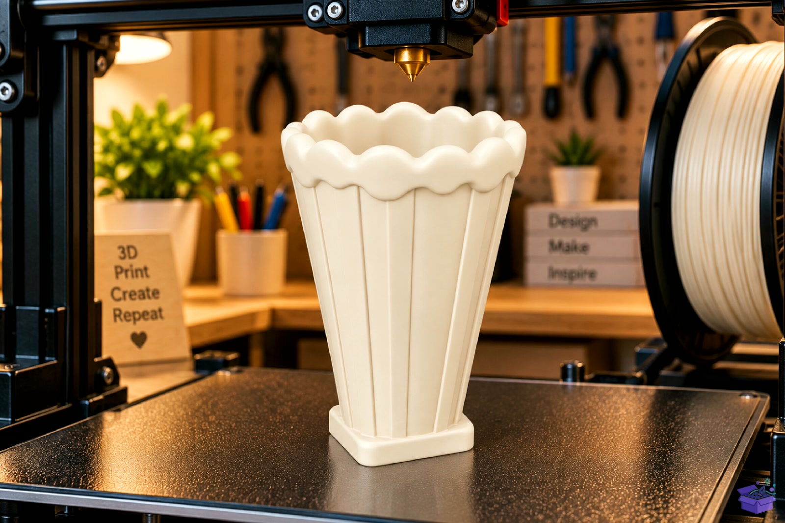 Scalloped Çiçek Vazo Tasarımı STL 3D Baskı - 3D Baskı ve Model Dosyası (STL, OBJ, 3MF) - detaylı önizleme 4