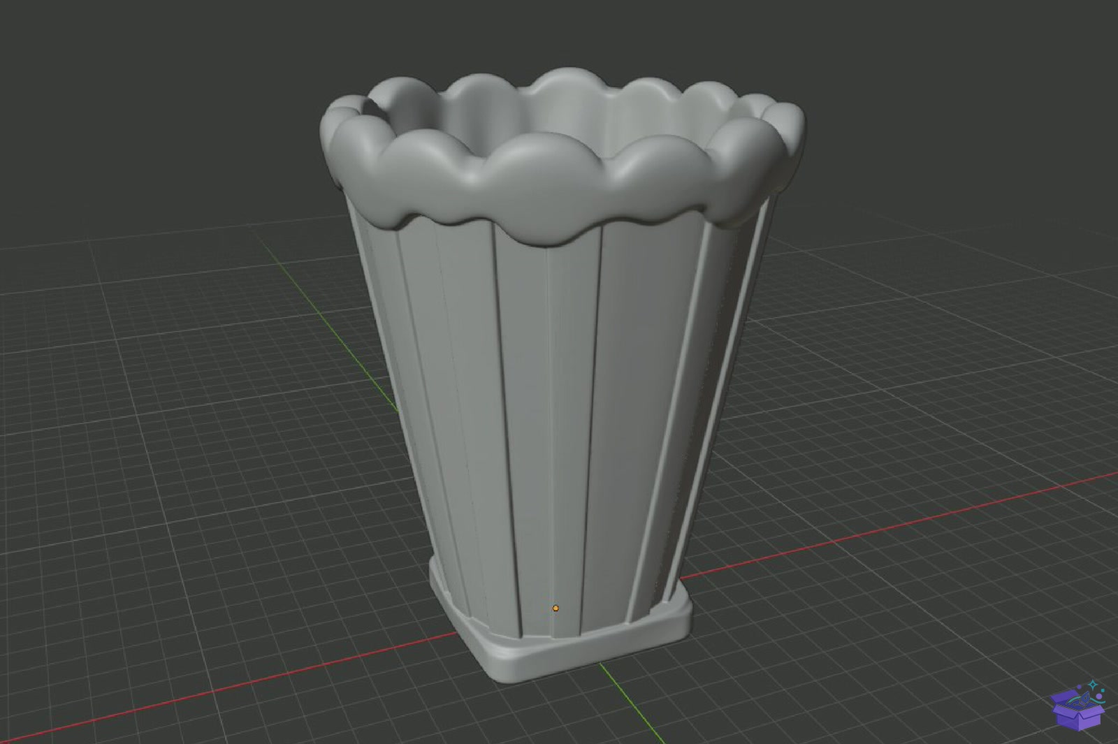 Scalloped Çiçek Vazo Tasarımı STL 3D Baskı - 3D Baskı ve Model Dosyası (STL, OBJ, 3MF) - detaylı önizleme 5