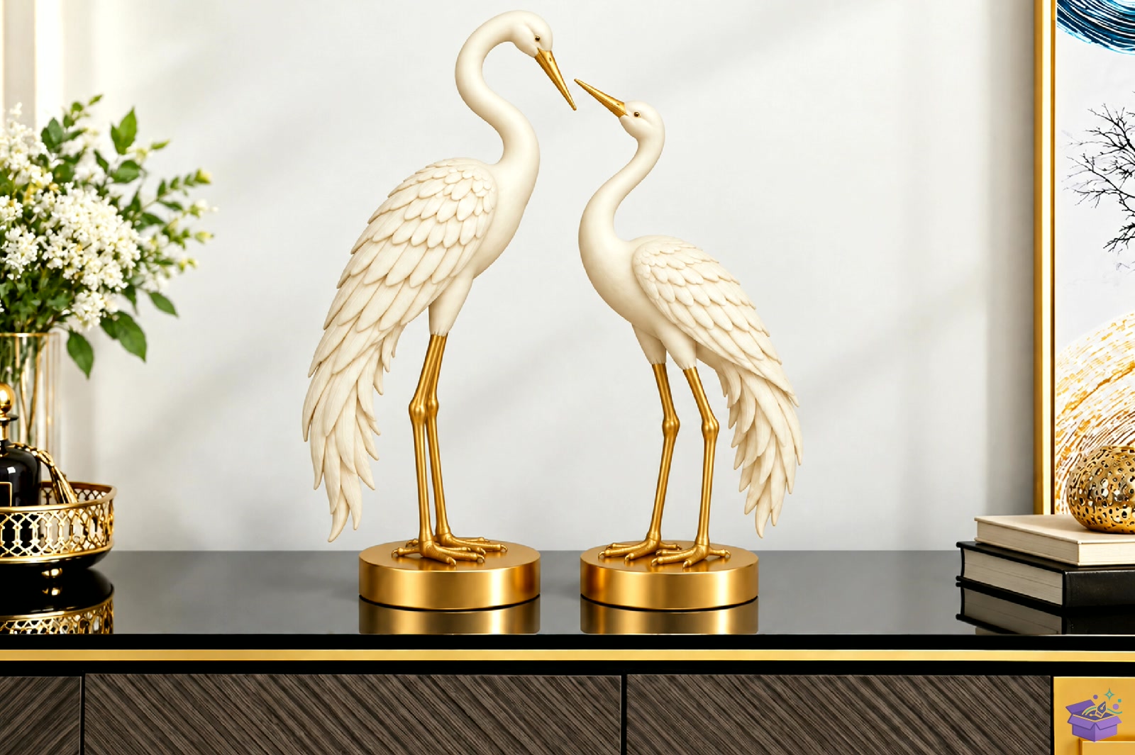 Elegant Heron Heykel Biblo 3D Baskı STL - 3D Baskı ve Model Dosyası (STL, OBJ, 3MF) - detaylı önizleme 3