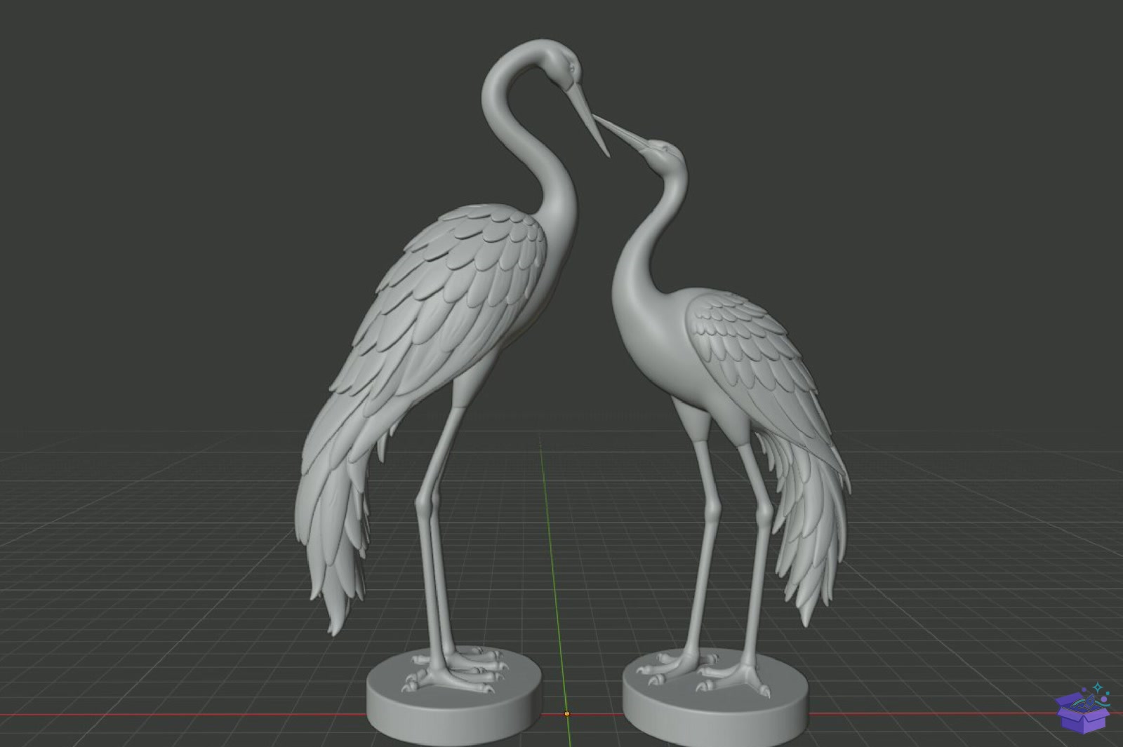 Elegant Heron Heykel Biblo 3D Baskı STL - 3D Baskı ve Model Dosyası (STL, OBJ, 3MF) - detaylı önizleme 6