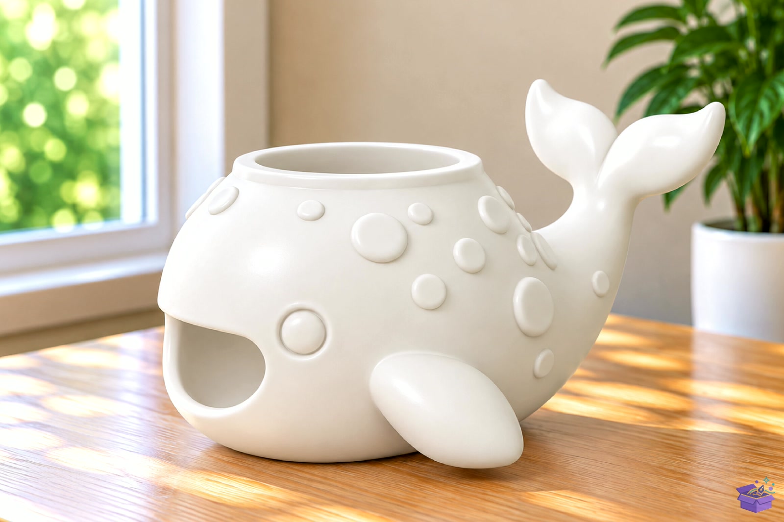 Cute Whale Saksı Tasarımı STL 3D Baskı - 3D Baskı ve Model Dosyası (STL, OBJ, 3MF)