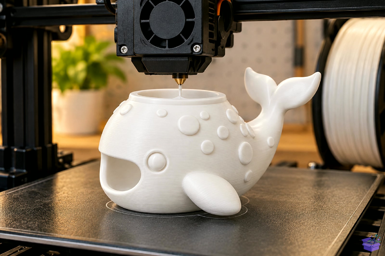 Cute Whale Saksı Tasarımı STL 3D Baskı - 3D Baskı ve Model Dosyası (STL, OBJ, 3MF) - detaylı önizleme 4