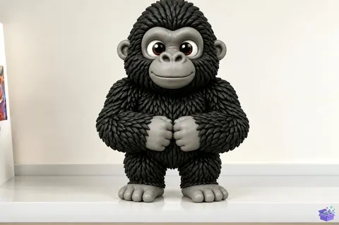 Minimalist Gorilla 3D Baskı STL - 3D Baskı ve Model Dosyası (STL, OBJ, 3MF) - 3D Baskı  İndir (STL, OBJ, 3MF)