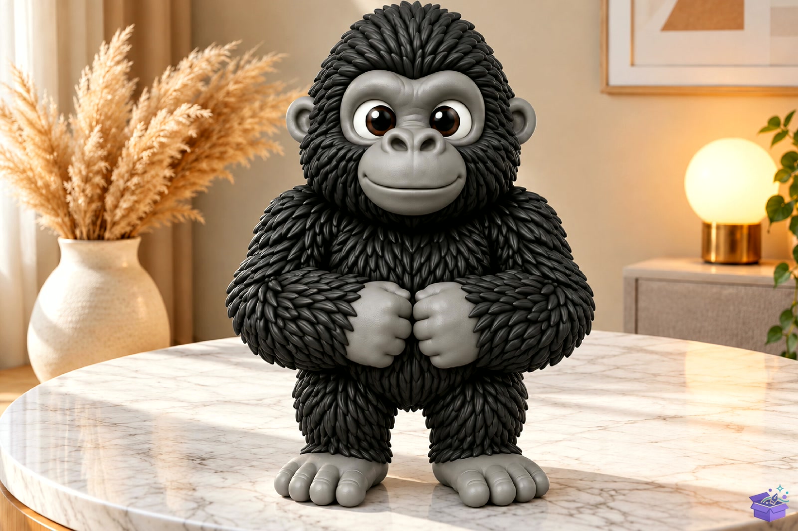 Minimalist Gorilla 3D Baskı STL - 3D Baskı ve Model Dosyası (STL, OBJ, 3MF) - detaylı önizleme 3