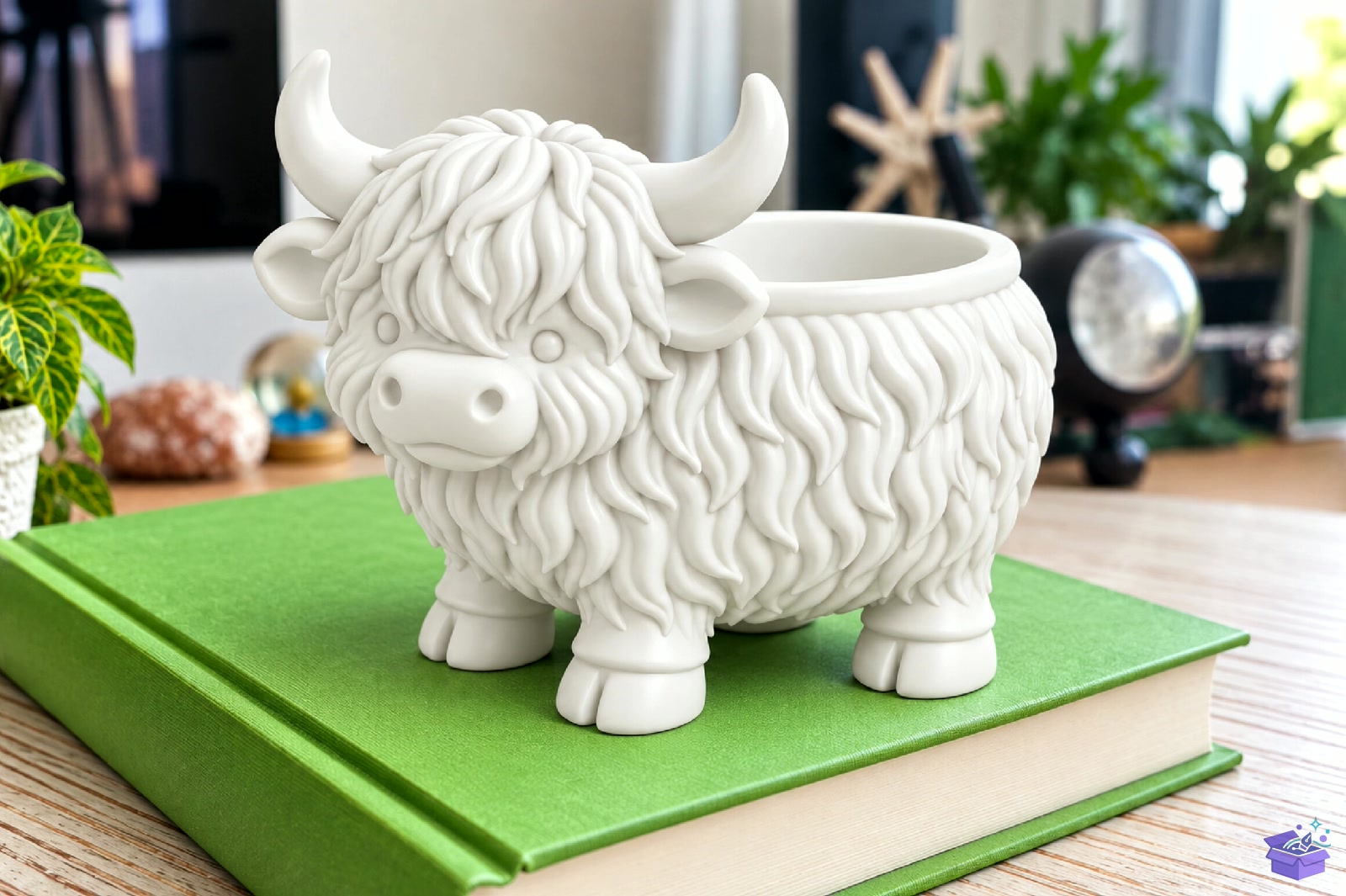 Highland Cow Saksı Tasarımı STL 3D Baskı File - 3D Baskı ve Model Dosyası (STL, OBJ, 3MF) - detaylı önizleme 3