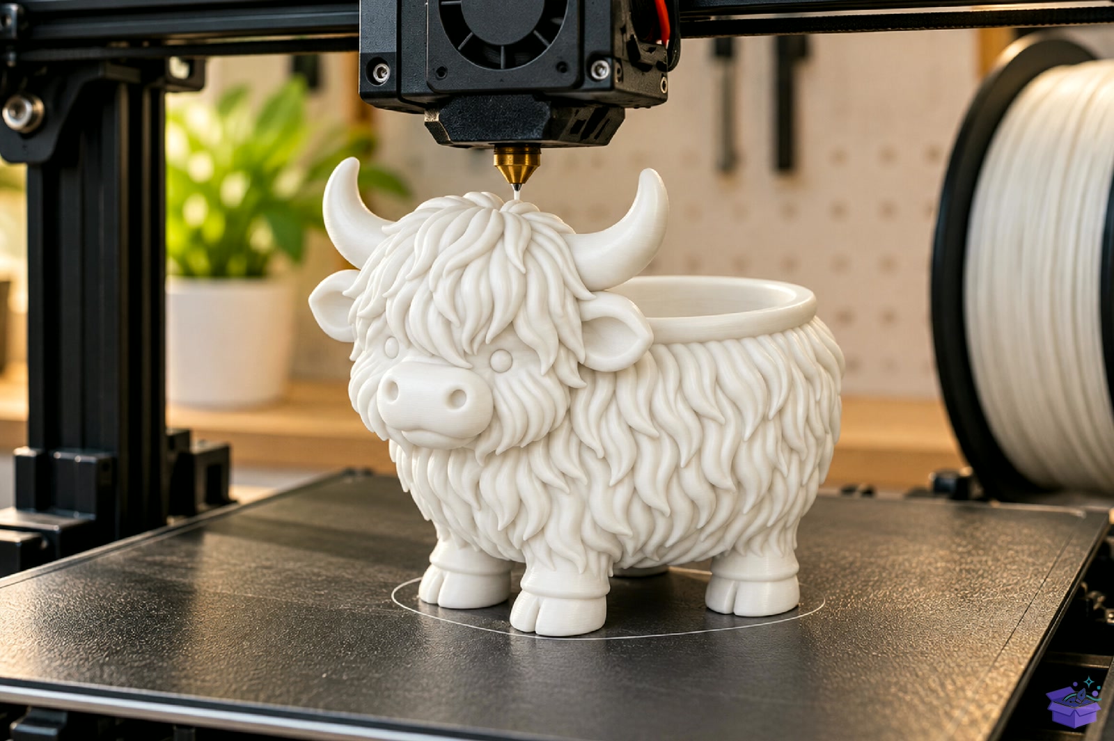 Highland Cow Saksı Tasarımı STL 3D Baskı File - 3D Baskı ve Model Dosyası (STL, OBJ, 3MF) - detaylı önizleme 4