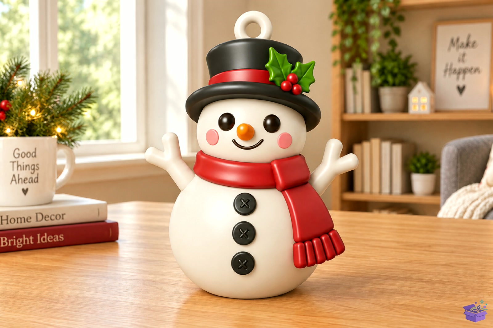 Cute Snowman Süs STL 3D Baskı - 3D Baskı ve Model Dosyası (STL, OBJ, 3MF) - detaylı önizleme 2