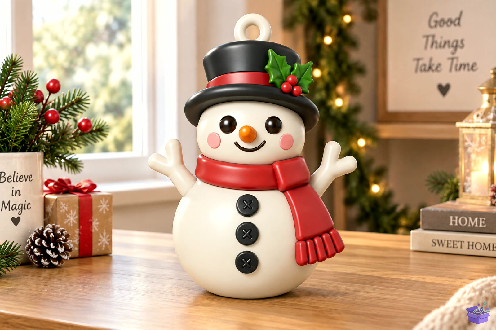 Cute Snowman Süs STL 3D Baskı - 3D Baskı ve Model Dosyası (STL, OBJ, 3MF) - detaylı önizleme 3