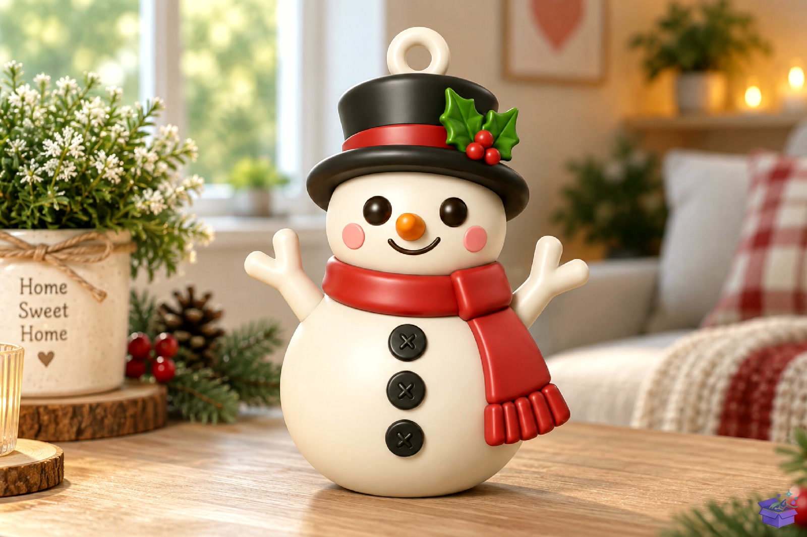 Cute Snowman Süs STL 3D Baskı - 3D Baskı ve Model Dosyası (STL, OBJ, 3MF) - detaylı önizleme 4