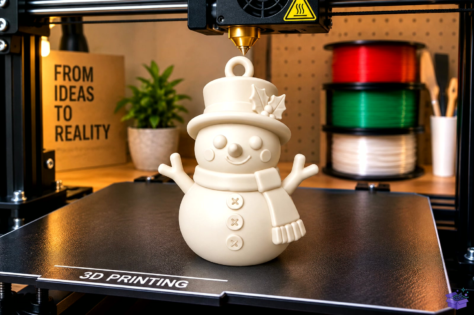 Cute Snowman Süs STL 3D Baskı - 3D Baskı ve Model Dosyası (STL, OBJ, 3MF) - detaylı önizleme 5