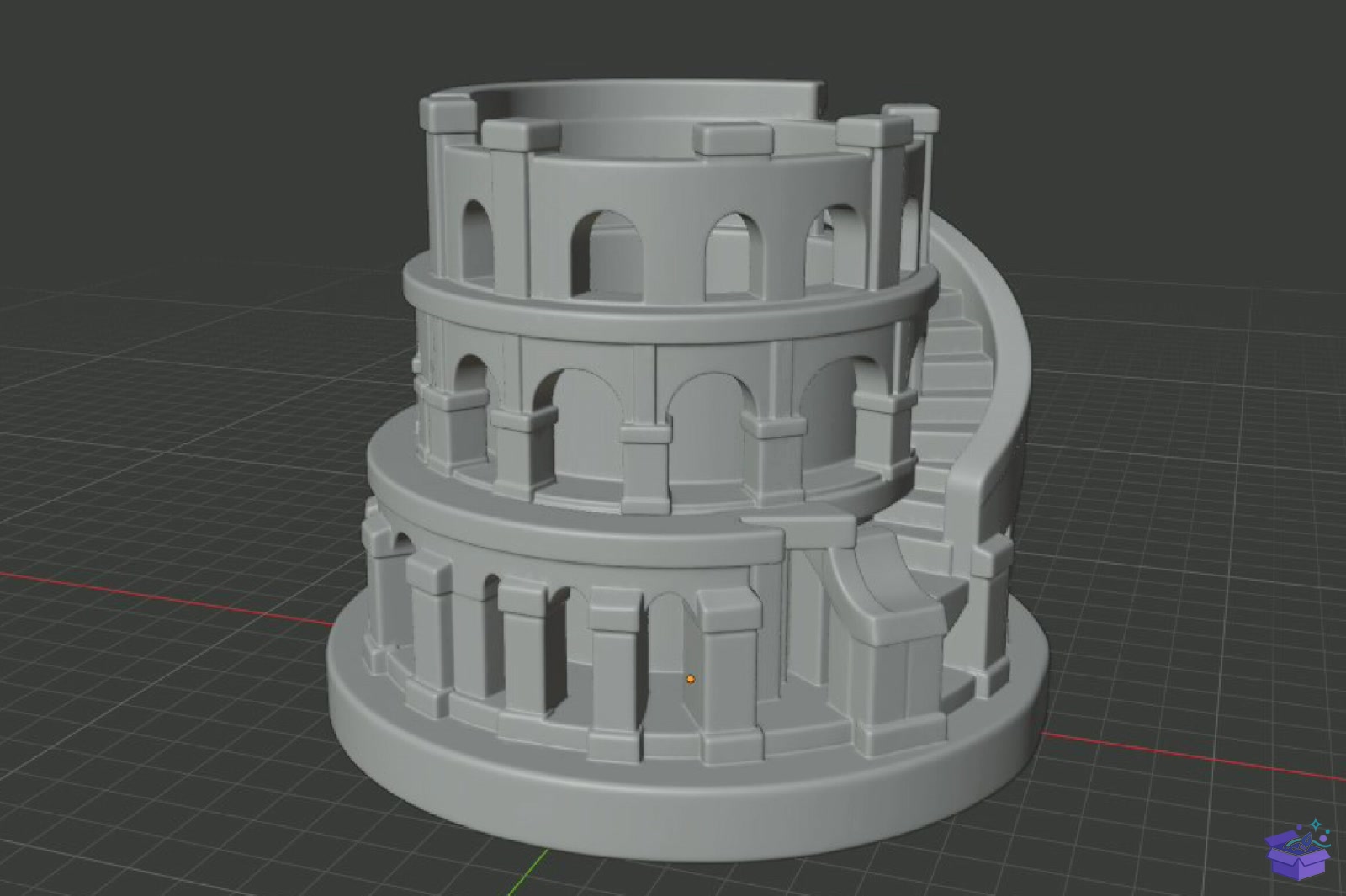 Castle Masaüstü Kalemlik STL 3D Baskı - 3D Baskı ve Model Dosyası (STL, OBJ, 3MF) - detaylı önizleme 5