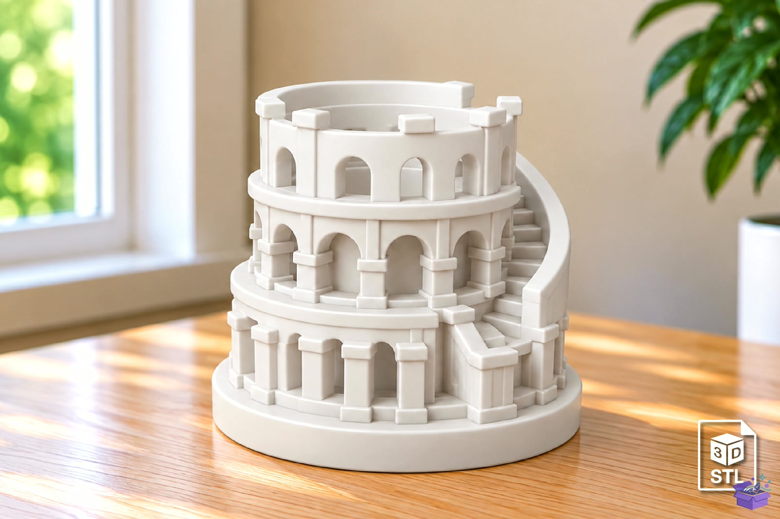 Castle Masaüstü Kalemlik STL 3D Baskı - 3D Baskı ve Model Dosyası (STL, OBJ, 3MF) - detaylı önizleme 6