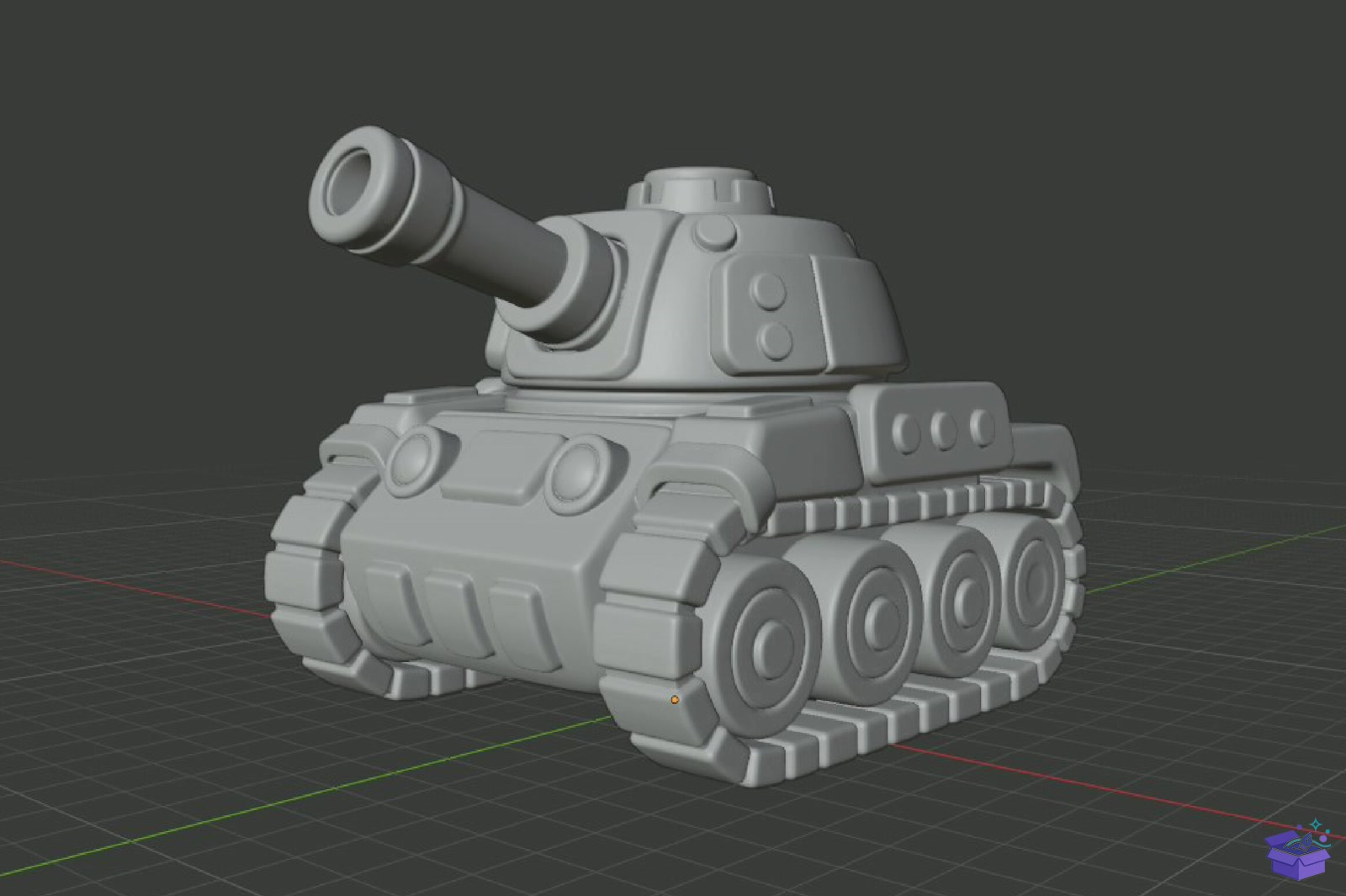 Cute Military Tank 3D STL Print - 3D Baskı ve Model Dosyası (STL, OBJ, 3MF) - detaylı önizleme 5