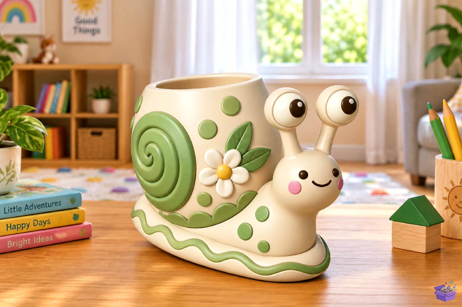 Cute Snail Masaüstü Kalemlik STL 3D Baskı - 3D Baskı ve Model Dosyası (STL, OBJ, 3MF) - detaylı önizleme 2