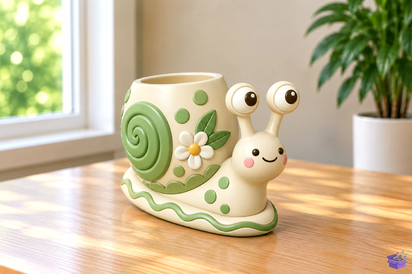 Cute Snail Masaüstü Kalemlik STL 3D Baskı - 3D Baskı ve Model Dosyası (STL, OBJ, 3MF) - detaylı önizleme 3