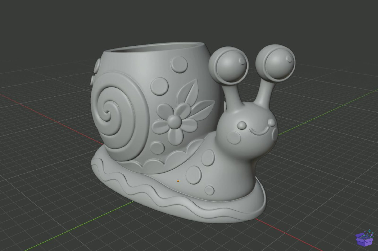 Cute Snail Masaüstü Kalemlik STL 3D Baskı - 3D Baskı ve Model Dosyası (STL, OBJ, 3MF) - detaylı önizleme 5