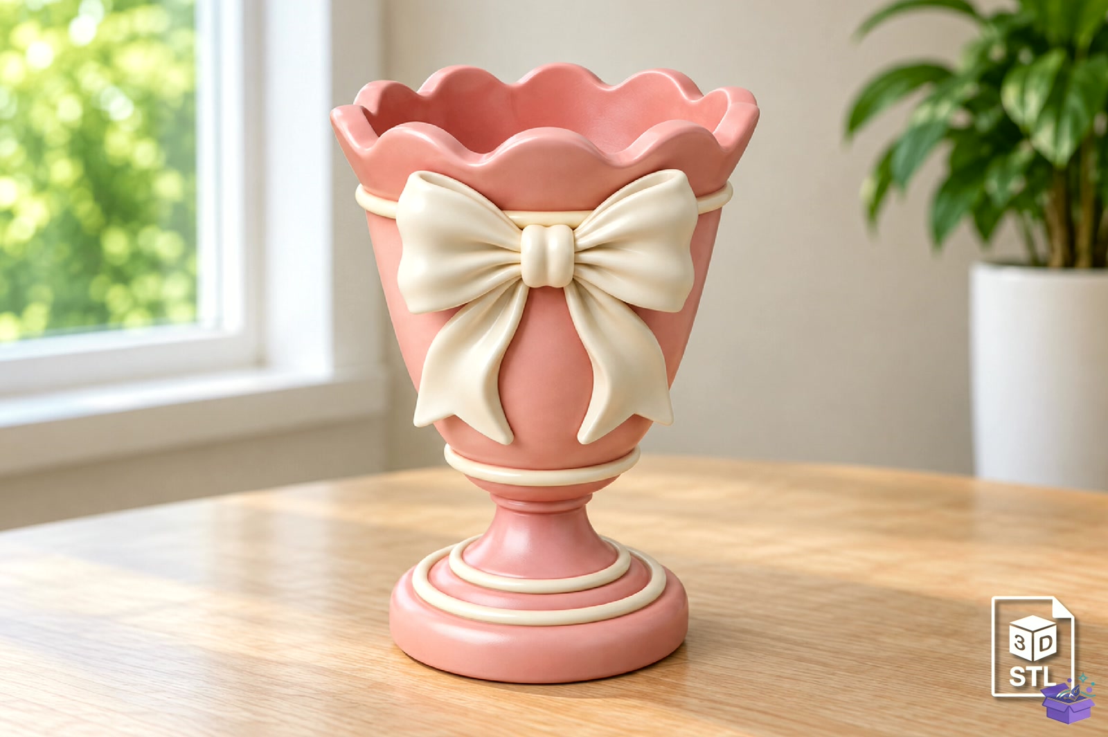 Elegant Bow Masaüstü Kalemlik STL 3D Baskı - 3D Baskı ve Model Dosyası (STL, OBJ, 3MF)
