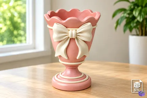 Elegant Bow Masaüstü Kalemlik STL 3D Baskı - 3D Baskı ve Model Dosyası (STL, OBJ, 3MF) - 3D Baskı  İndir (STL, OBJ, 3MF)