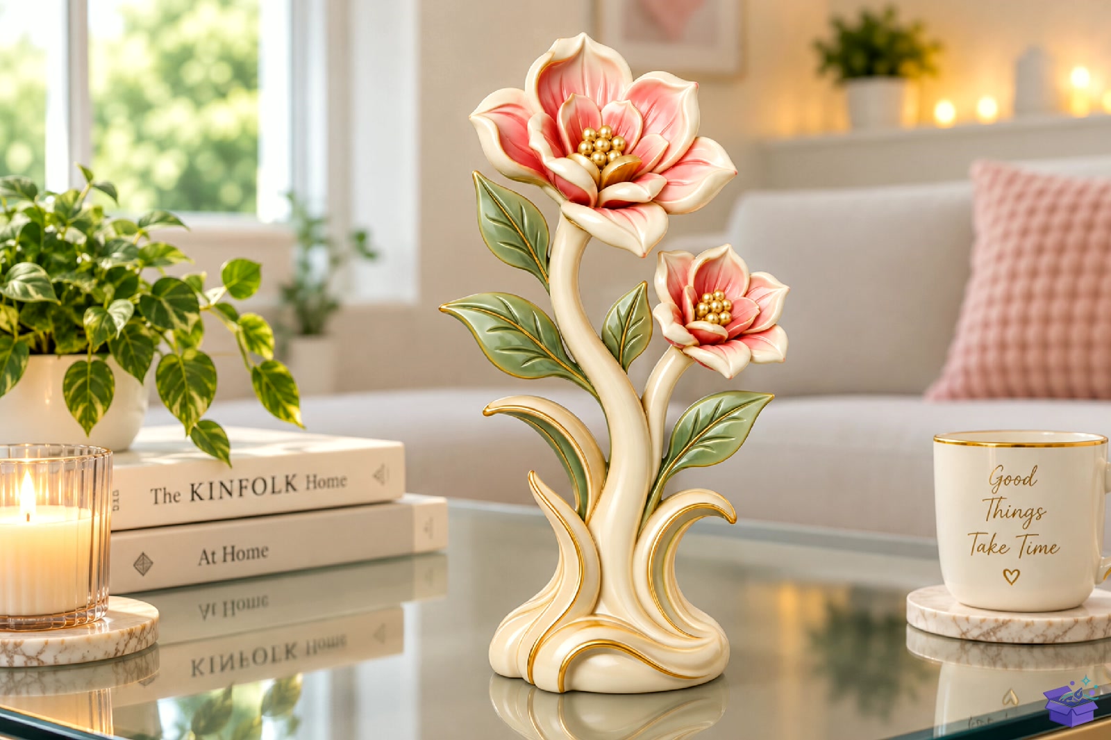Floral Decorative Heykel Biblo STL 3D Baskı - 3D Baskı ve Model Dosyası (STL, OBJ, 3MF) - detaylı önizleme 5