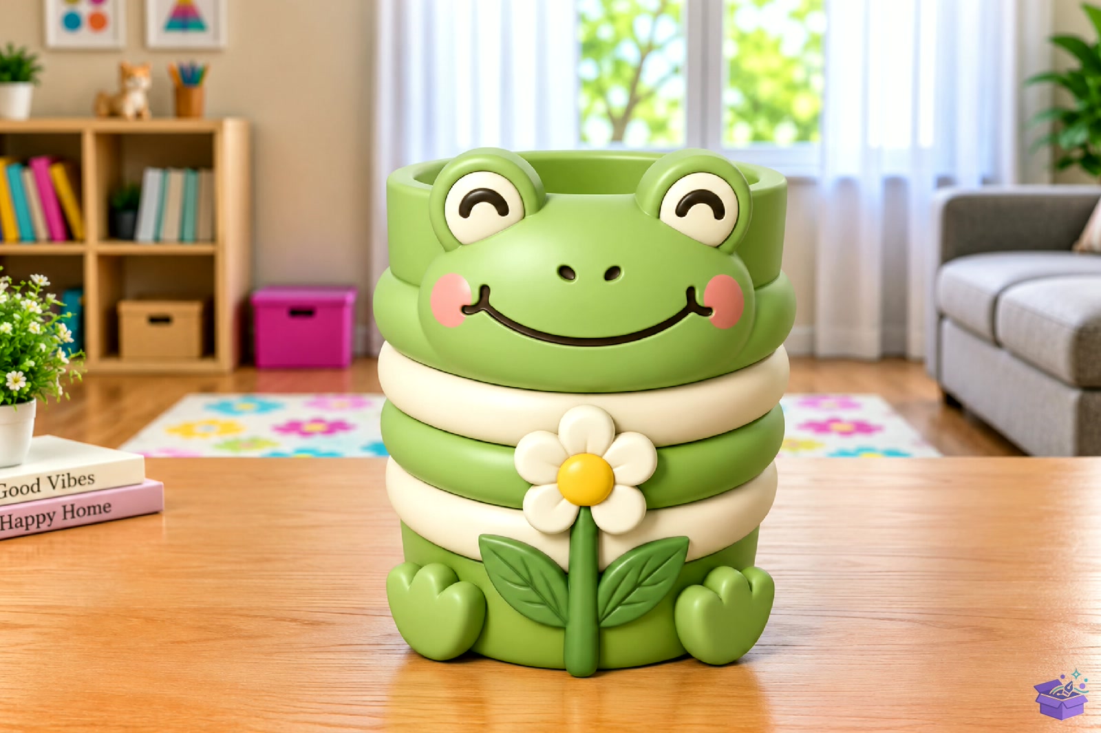 Frog Çiçek Masaüstü Kalemlik STL 3D Baskı - 3D Baskı ve Model Dosyası (STL, OBJ, 3MF) - detaylı önizleme 2