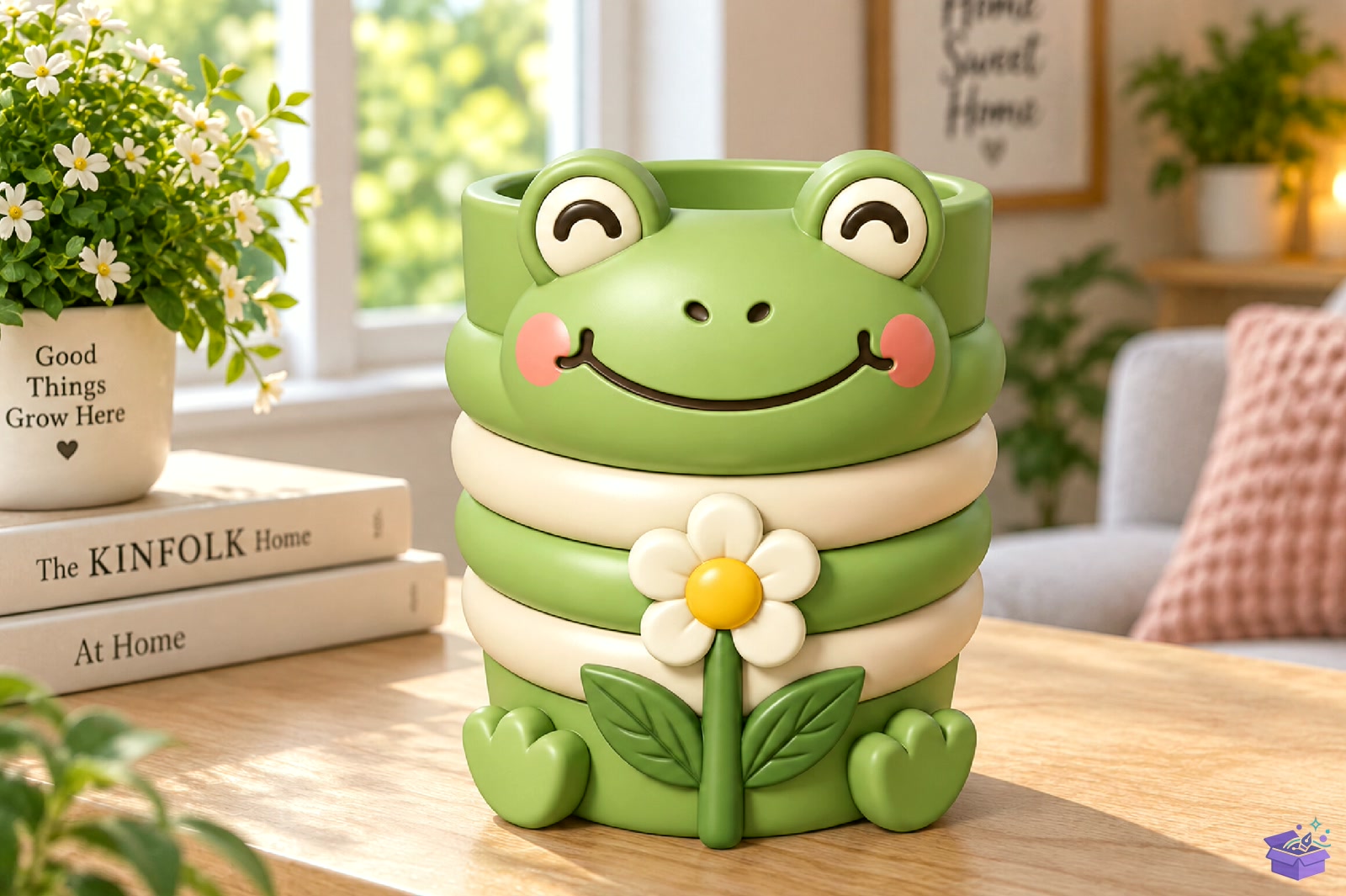 Frog Çiçek Masaüstü Kalemlik STL 3D Baskı - 3D Baskı ve Model Dosyası (STL, OBJ, 3MF) - detaylı önizleme 5