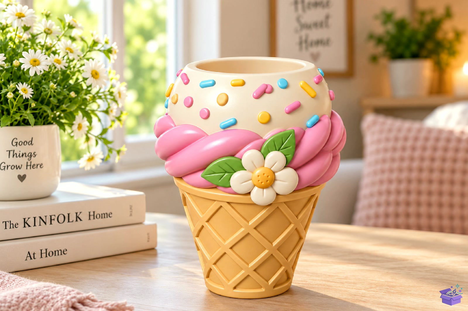 Ice Cream Sundae Masaüstü Kalemlik STL 3D - 3D Baskı ve Model Dosyası (STL, OBJ, 3MF) - detaylı önizleme 3