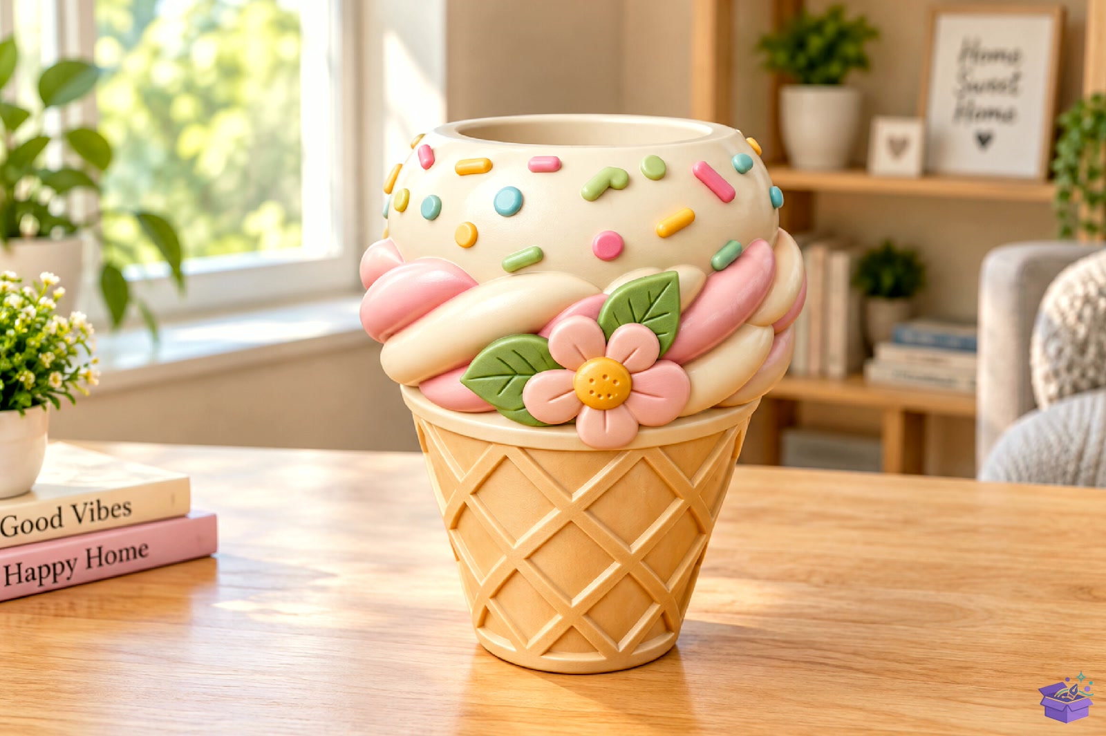 Ice Cream Sundae Masaüstü Kalemlik STL 3D - 3D Baskı ve Model Dosyası (STL, OBJ, 3MF) - detaylı önizleme 4