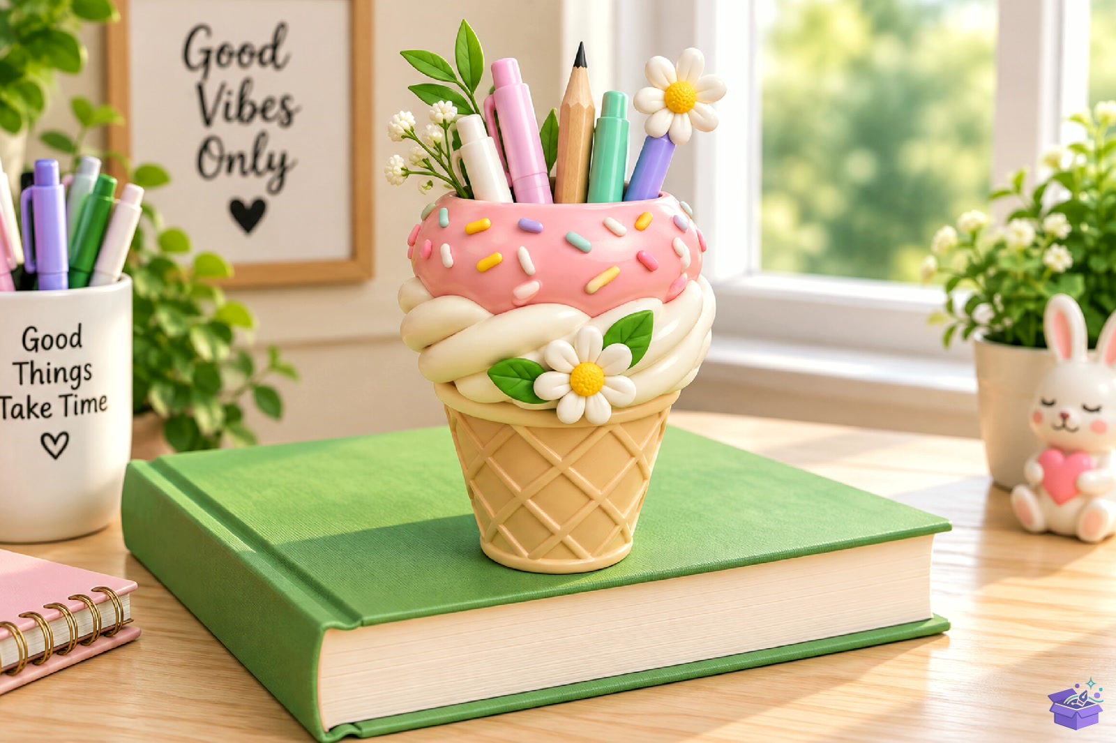 Ice Cream Sundae Masaüstü Kalemlik STL 3D - 3D Baskı ve Model Dosyası (STL, OBJ, 3MF) - detaylı önizleme 5