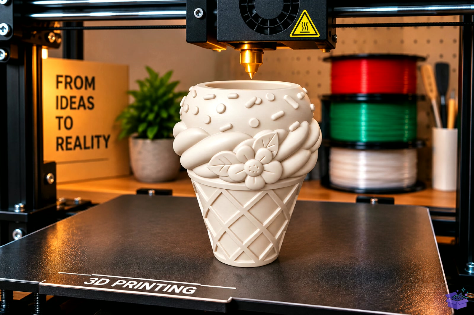 Ice Cream Sundae Masaüstü Kalemlik STL 3D - 3D Baskı ve Model Dosyası (STL, OBJ, 3MF) - detaylı önizleme 6