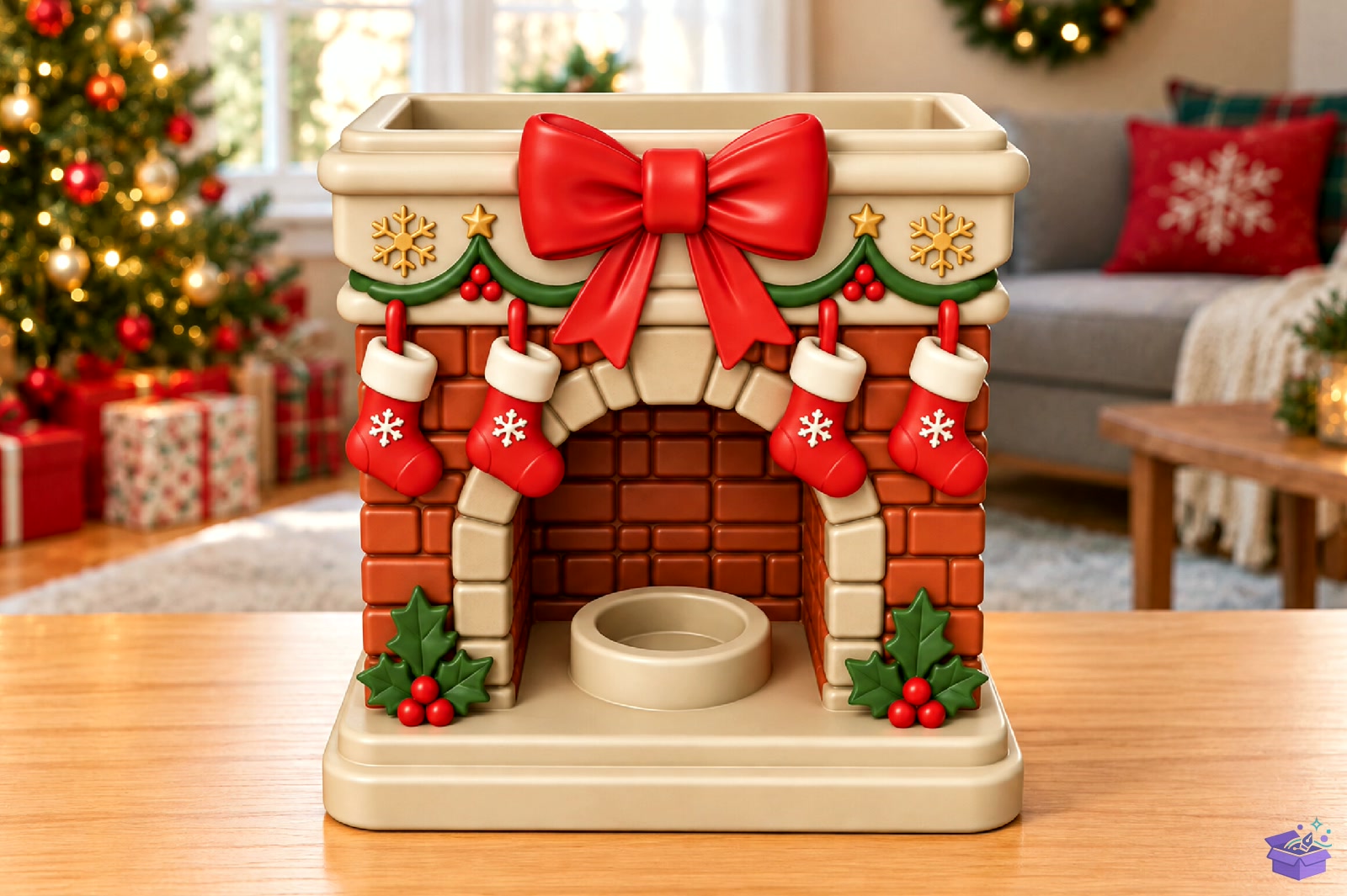 Yılbaşı Fireplace Candle STL 3D Baskı - 3D Baskı ve Model Dosyası (STL, OBJ, 3MF) - detaylı önizleme 2