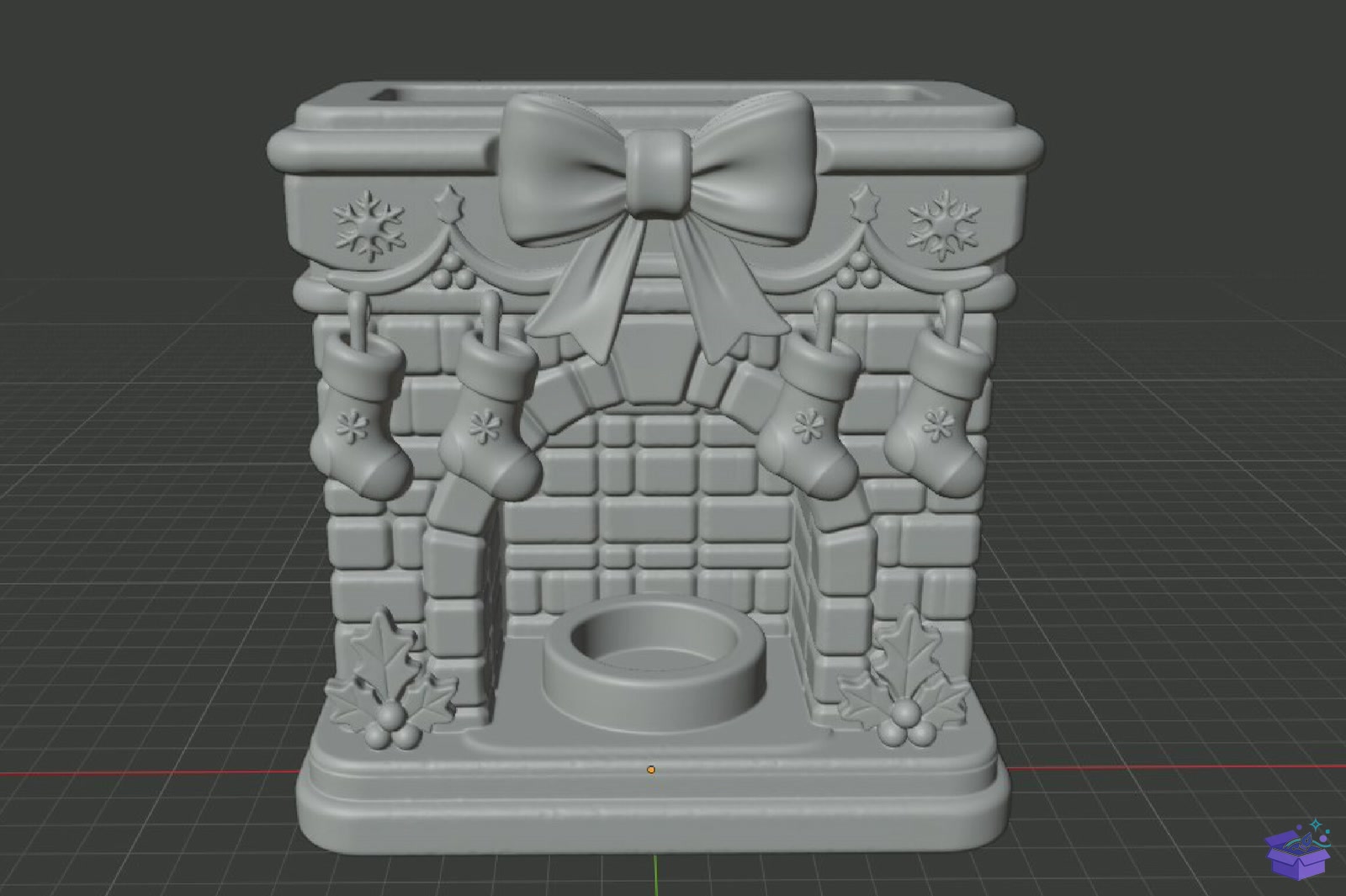 Yılbaşı Fireplace Candle STL 3D Baskı - 3D Baskı ve Model Dosyası (STL, OBJ, 3MF) - detaylı önizleme 5