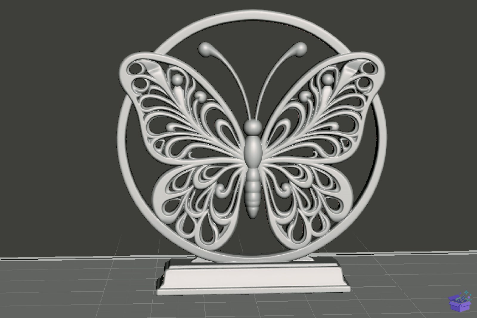 Ornate Kelebek Sculpture STL - 3D Baskı ve Model Dosyası (STL, OBJ, 3MF) - detaylı önizleme 3