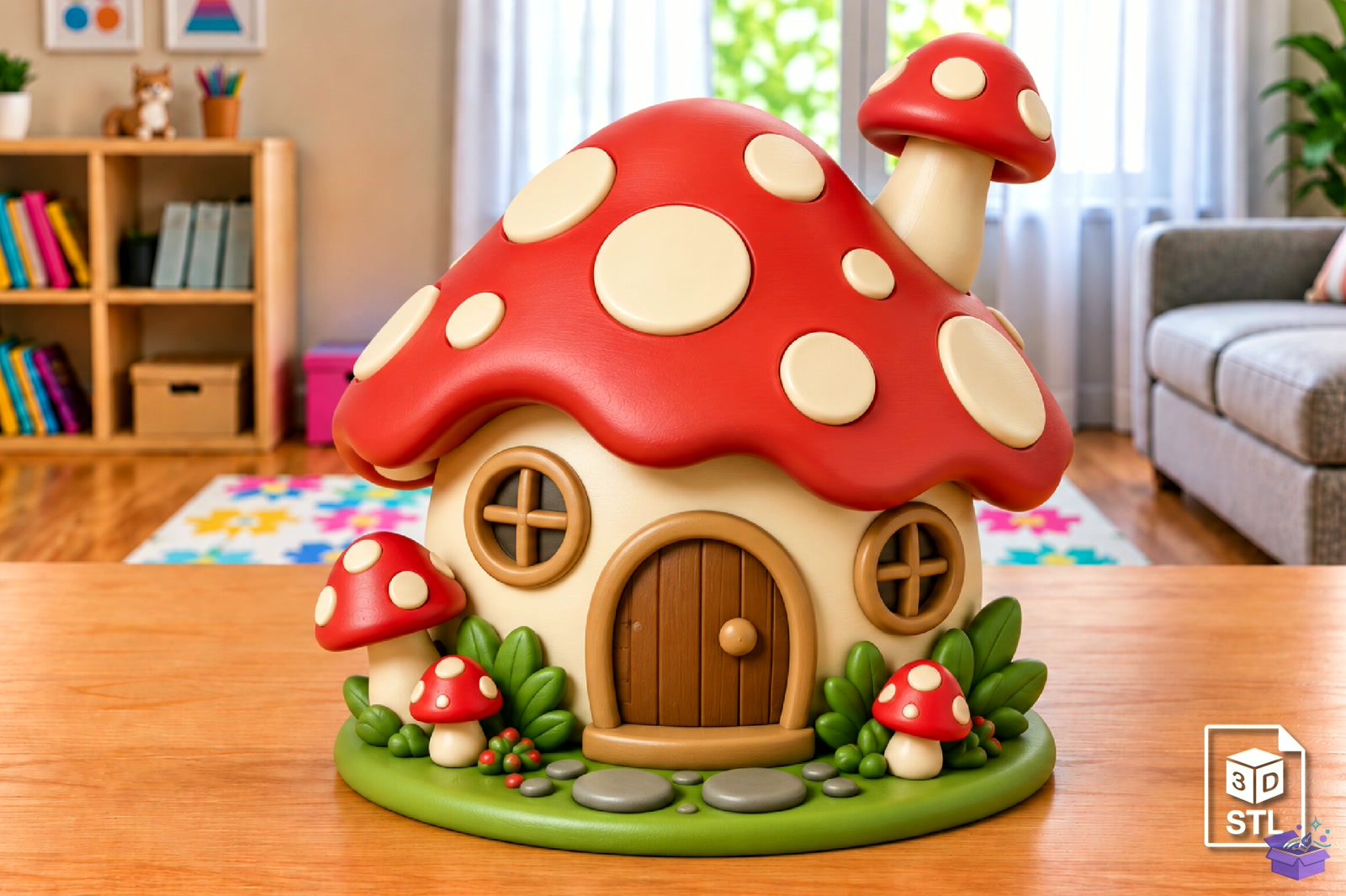 Mushroom Fairy House STL 3D Baskı - 3D Baskı ve Model Dosyası (STL, OBJ, 3MF)