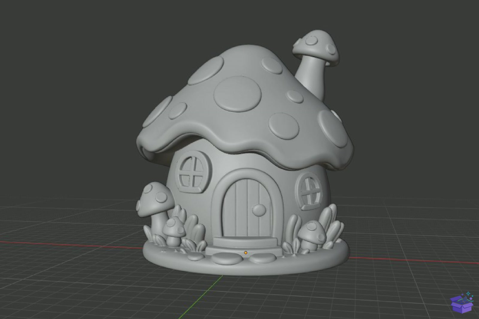 Mushroom Fairy House STL 3D Baskı - 3D Baskı ve Model Dosyası (STL, OBJ, 3MF) - detaylı önizleme 5