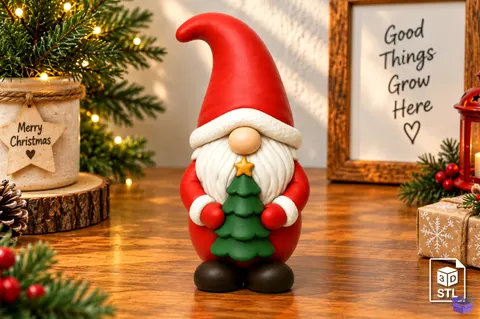 Yılbaşı Gnome STL 3D Baskı - 3D Baskı ve Model Dosyası (STL, OBJ, 3MF) - 3D Baskı  İndir (STL, OBJ, 3MF)