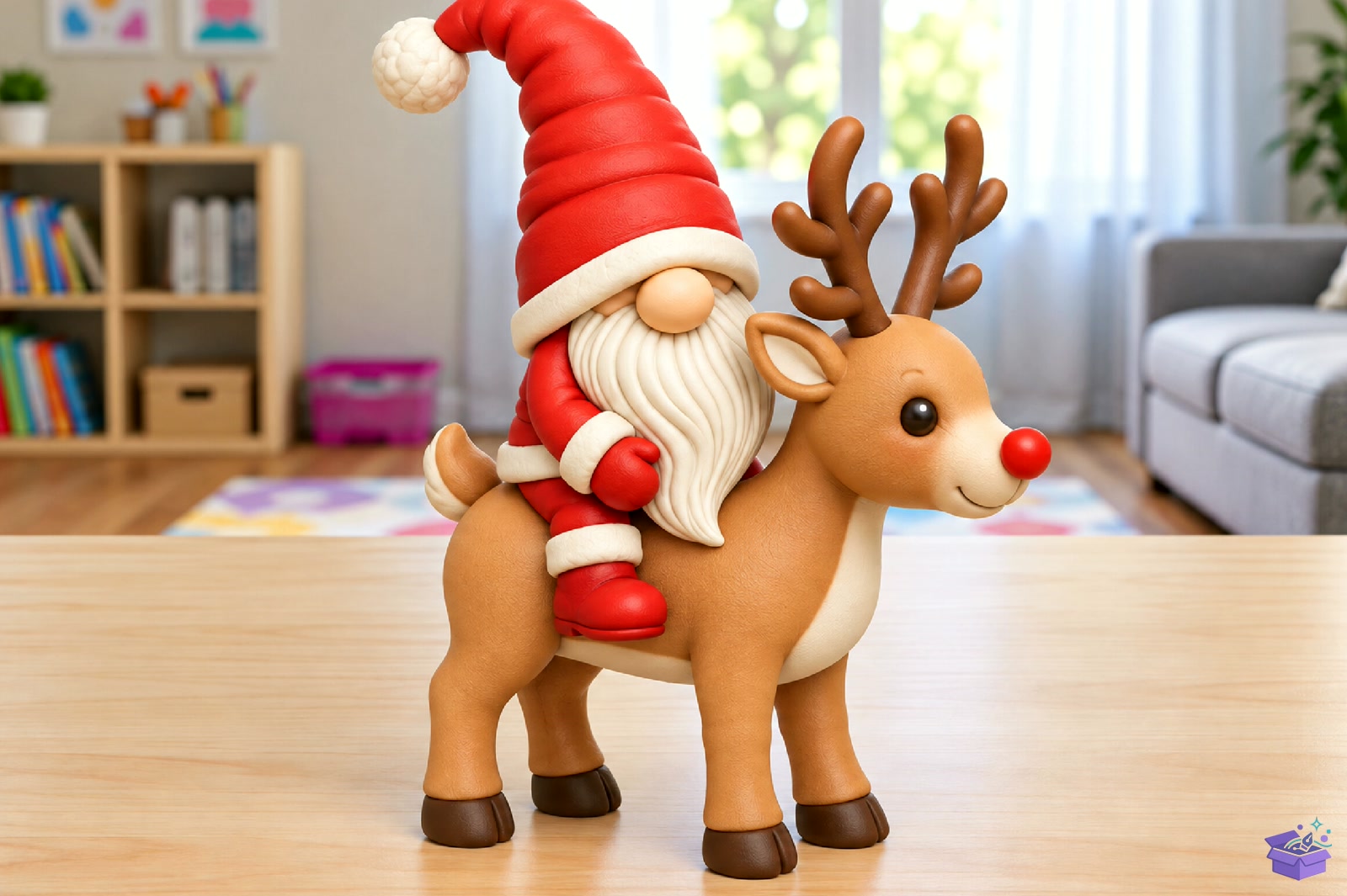 Yılbaşı Ren Geyiği Gnome STL 3D Baskı - 3D Baskı ve Model Dosyası (STL, OBJ, 3MF) - detaylı önizleme 3