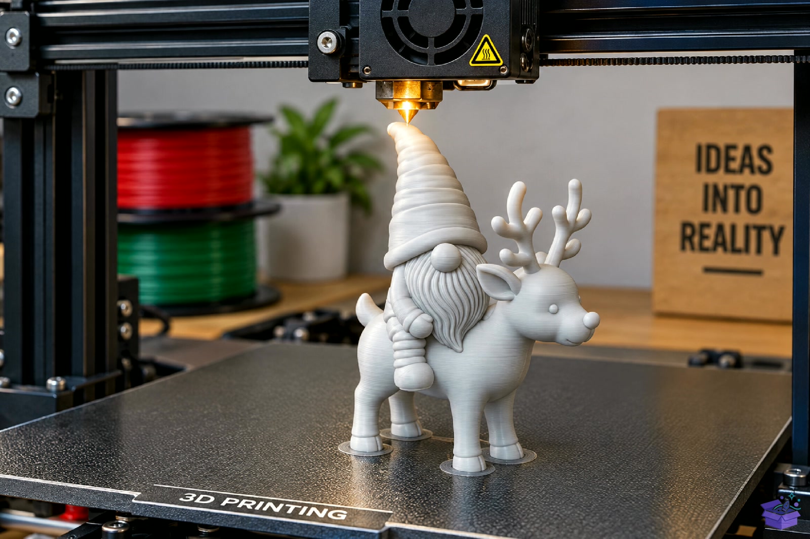 Yılbaşı Ren Geyiği Gnome STL 3D Baskı - 3D Baskı ve Model Dosyası (STL, OBJ, 3MF) - detaylı önizleme 5