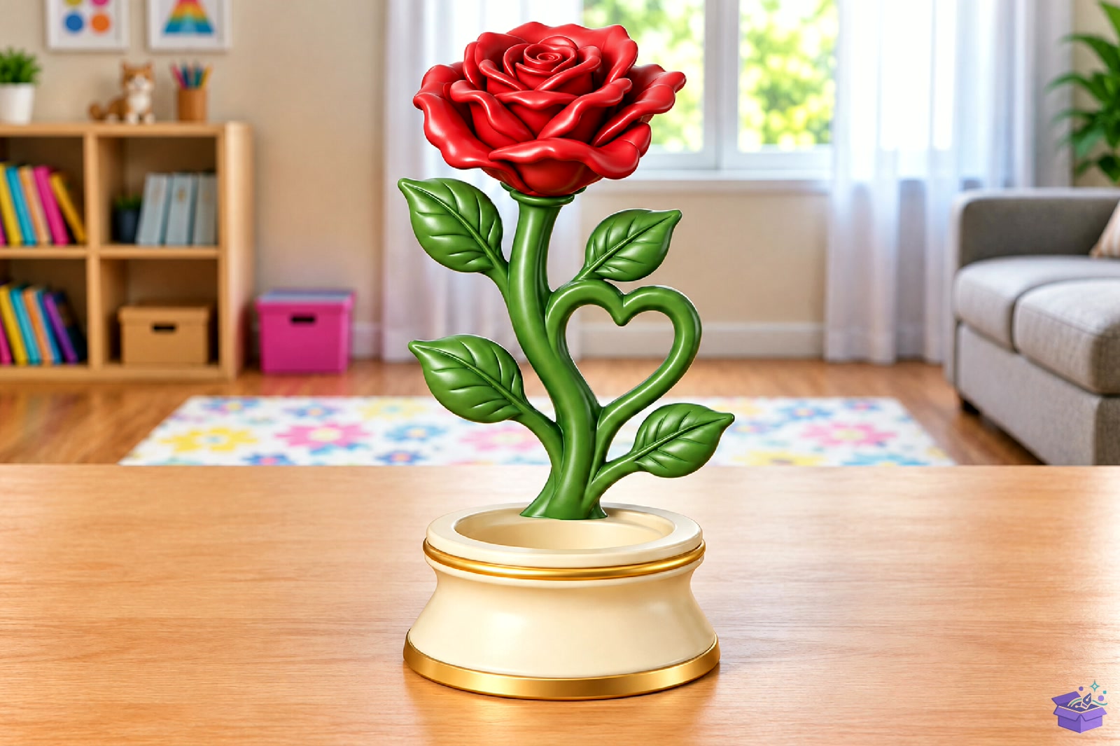 Romantic Rose Kalp Temalı Saksı Tasarımı STL 3D Baskı - 3D Baskı ve Model Dosyası (STL, OBJ, 3MF) - detaylı önizleme 4