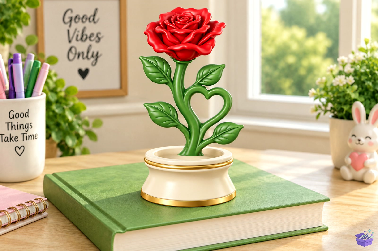 Romantic Rose Kalp Temalı Saksı Tasarımı STL 3D Baskı - 3D Baskı ve Model Dosyası (STL, OBJ, 3MF) - detaylı önizleme 6