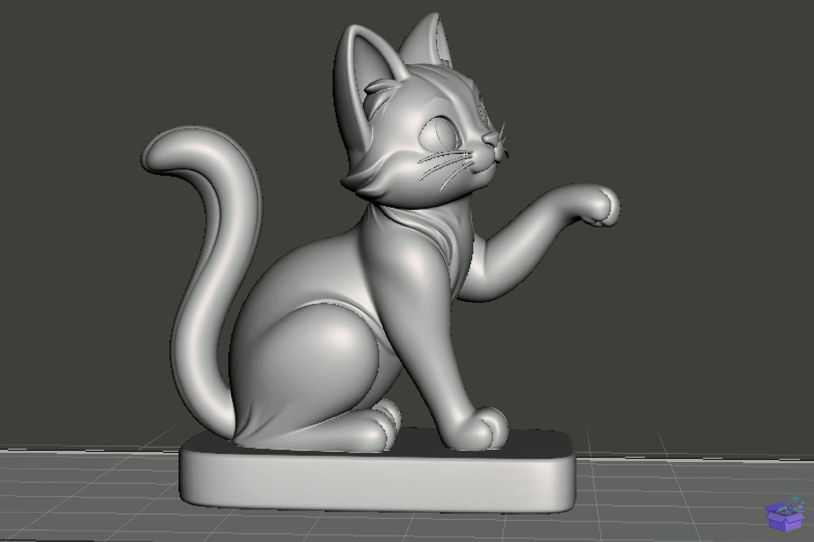 Cute Kedi Sculpture 3D STL - 3D Baskı ve Model Dosyası (STL, OBJ, 3MF) - detaylı önizleme 3