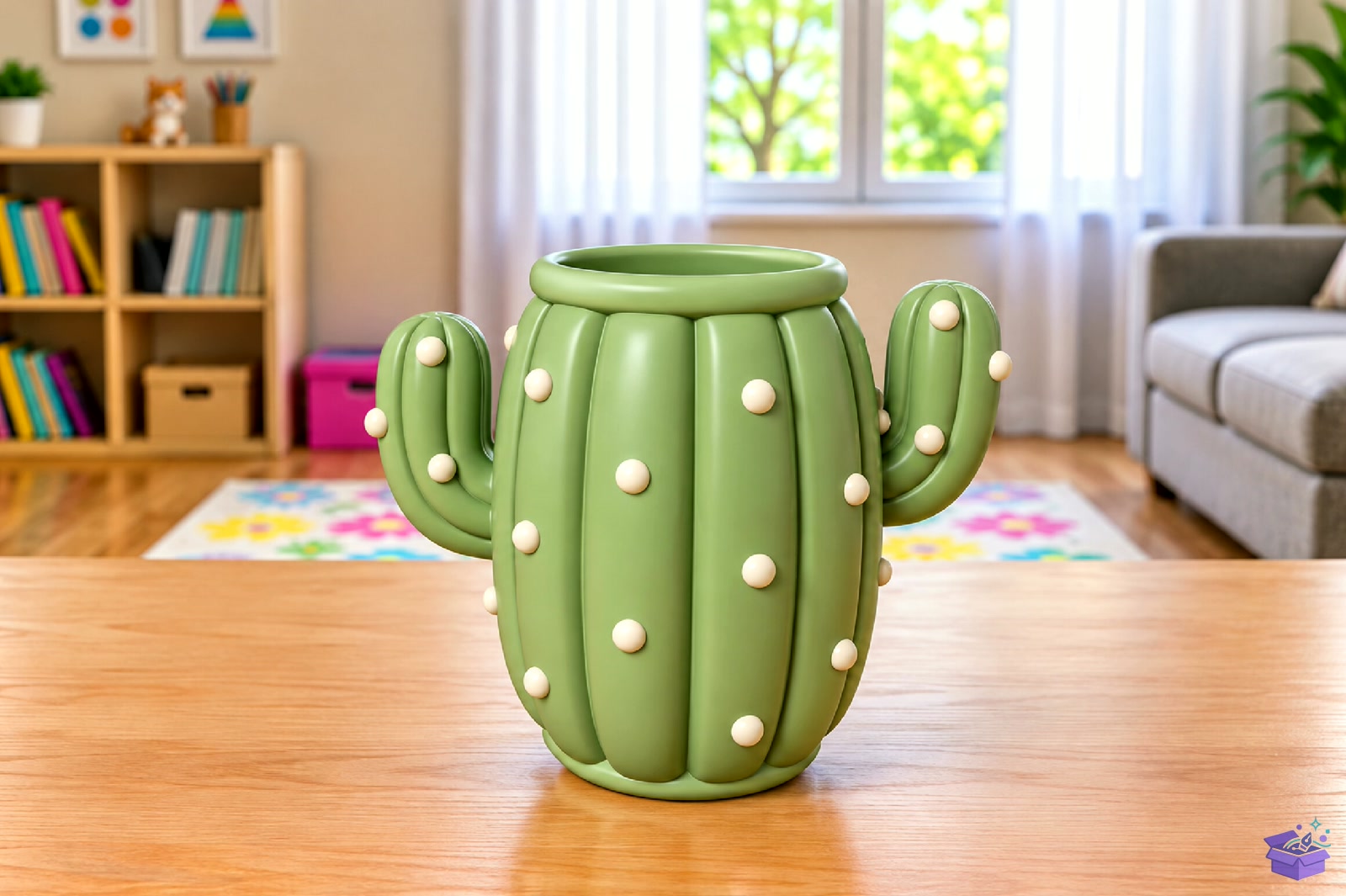 Cactus Masaüstü Kalemlik STL 3D Baskı - 3D Baskı ve Model Dosyası (STL, OBJ, 3MF) - detaylı önizleme 2