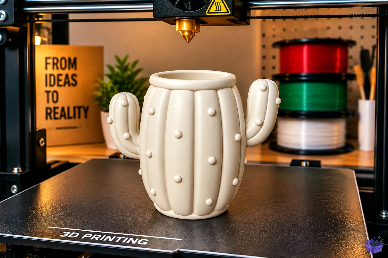 Cactus Masaüstü Kalemlik STL 3D Baskı - 3D Baskı ve Model Dosyası (STL, OBJ, 3MF) - detaylı önizleme 6