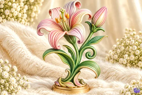 Elegant Lily Çiçek Sculpture 3D STL - 3D Baskı ve Model Dosyası (STL, OBJ, 3MF) - 3D Baskı  İndir (STL, OBJ, 3MF)
