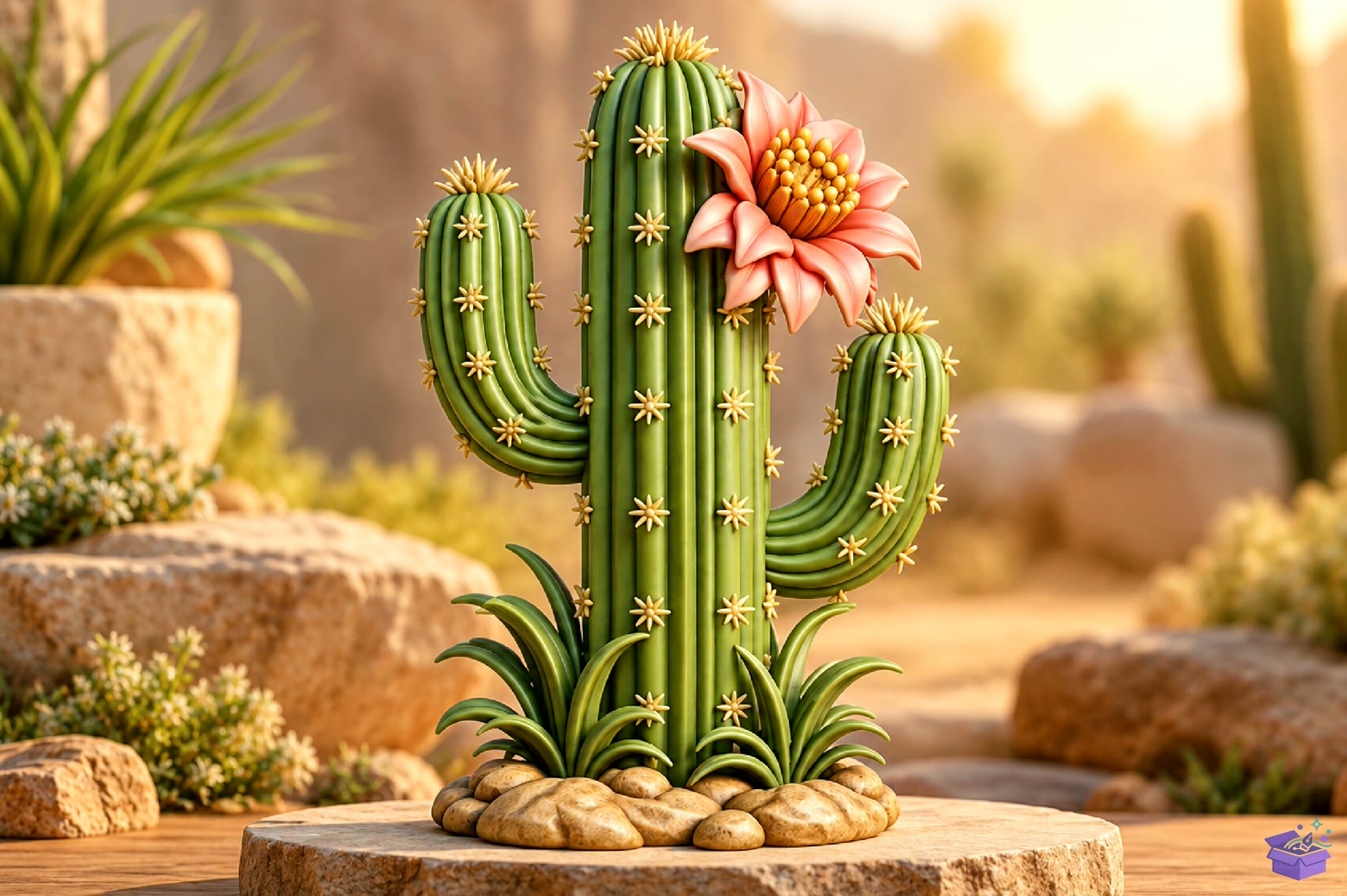 Saguaro Cactus Çiçek Sculpture 3D STL - 3D Baskı ve Model Dosyası (STL, OBJ, 3MF) - detaylı önizleme 2